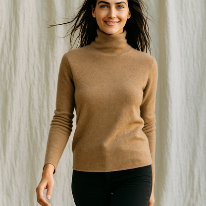 Women's Cashmere Sweater Slim Fit Turtleneck 4