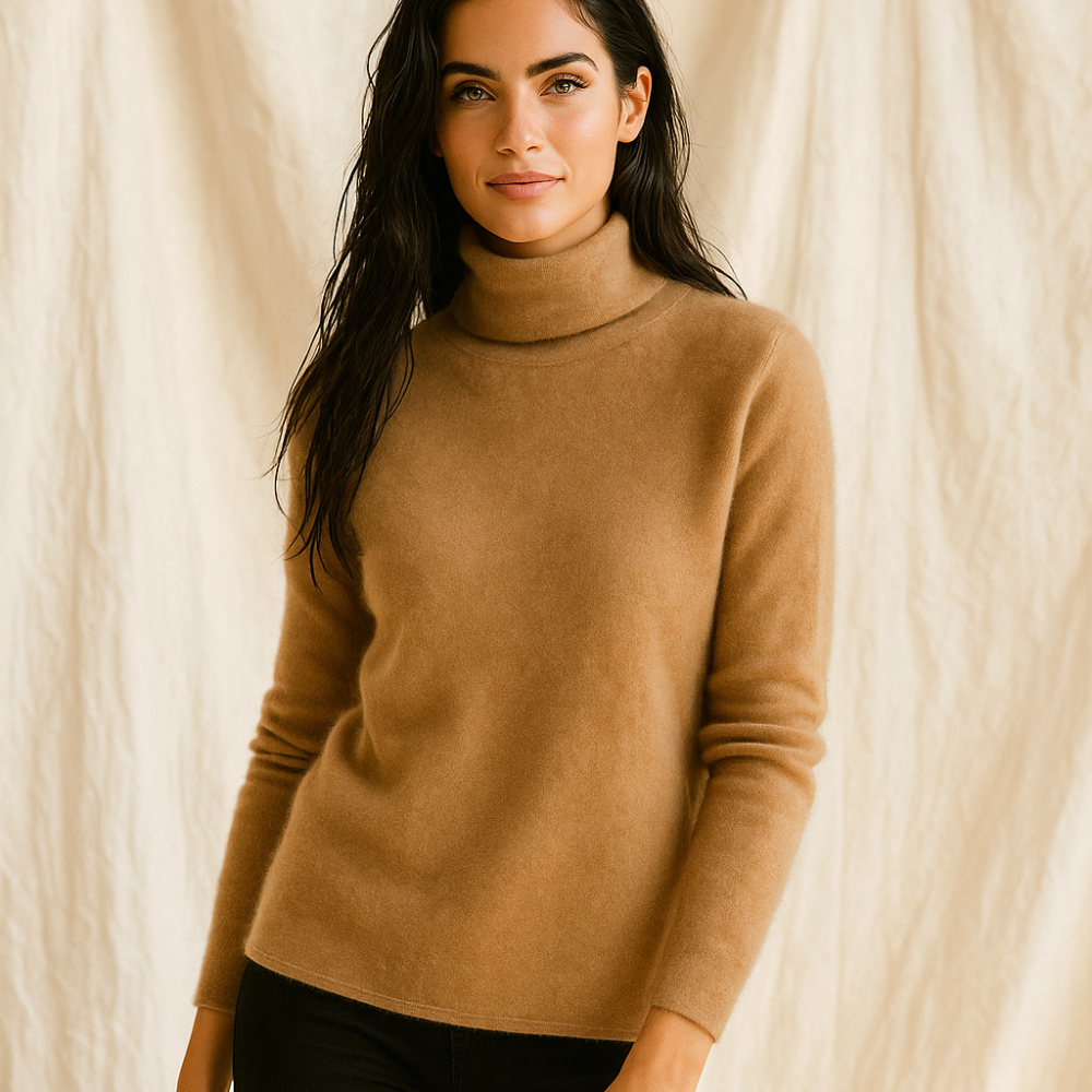 Women's Cashmere Sweater Slim Fit Turtleneck 5