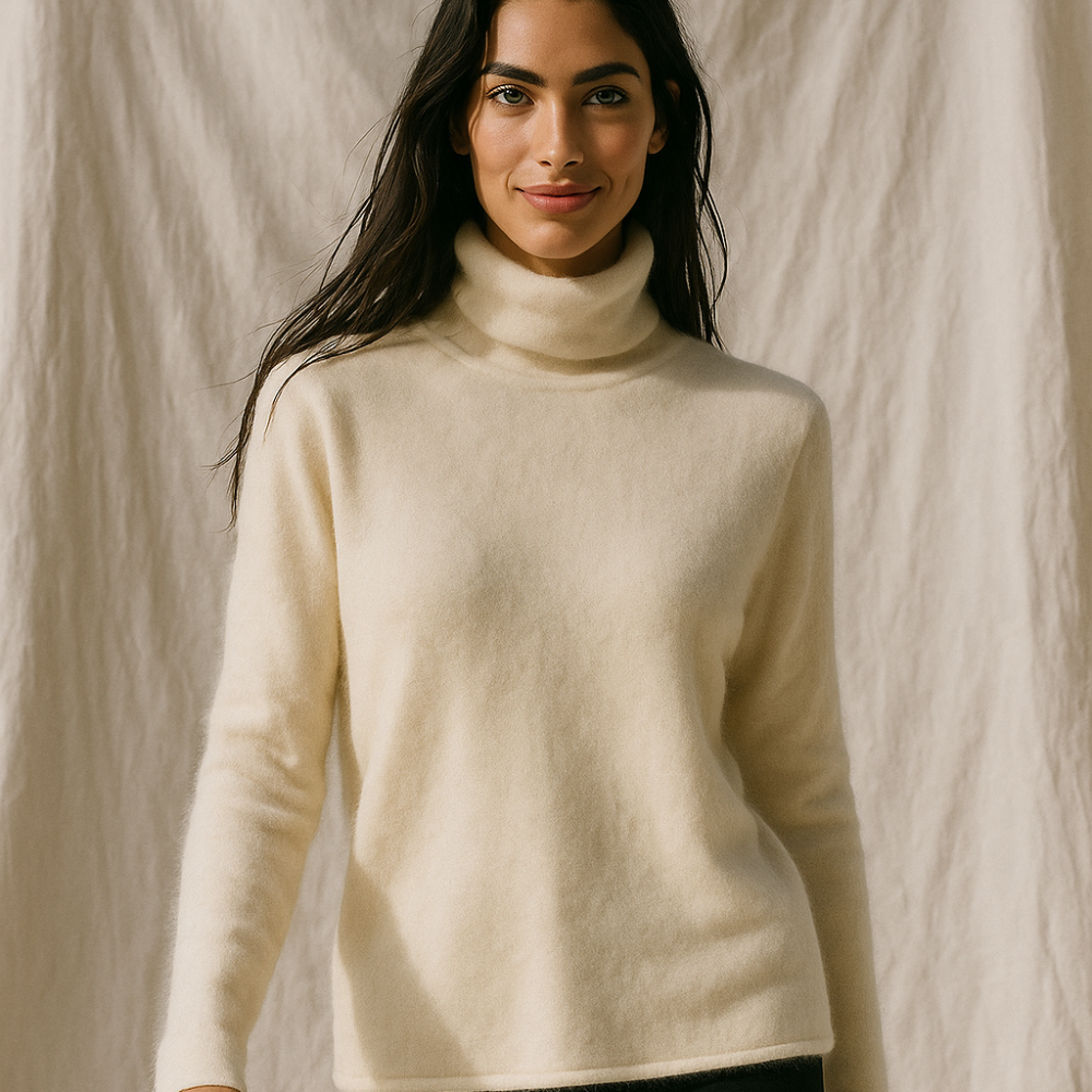 Women's Cashmere Sweater Slim Fit Turtleneck 9