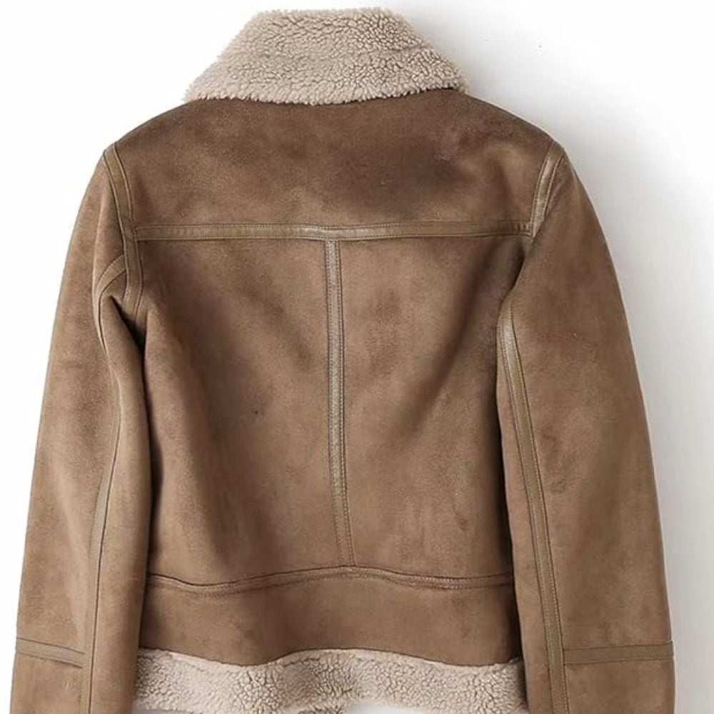 Women's Coats Faux-Leather Jacket Belted Hem 3