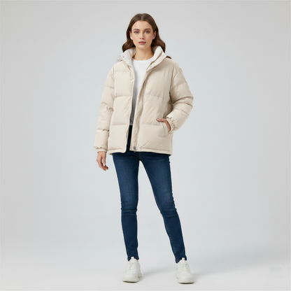 Women’s Fleece Lined Puffer Winter Coat – Warm Windproof Jacket