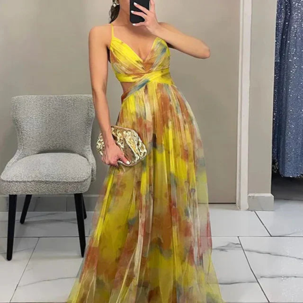 Women's Formal Evening Dress - Flowing Maxi