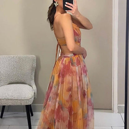 Women's Formal Evening Dress - Flowing Maxi