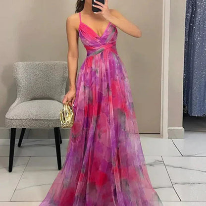 Women's Formal Evening Dress - Flowing Maxi