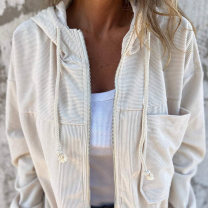 Women's Hooded Jacket Zip-Up Stylish Comfort Everyday Wear 4