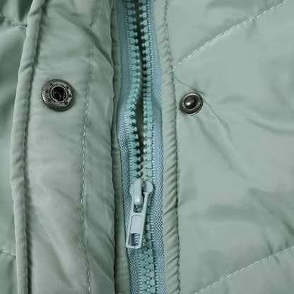 Women's Hooded Long Puffer Jacket - Winter Insulated