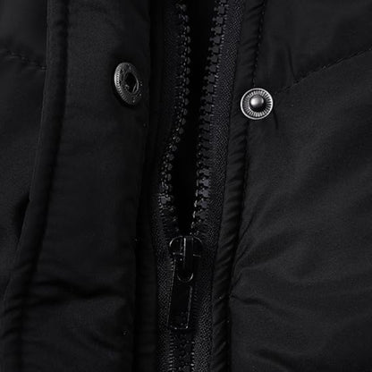 Women's Hooded Long Puffer Jacket - Winter Insulated