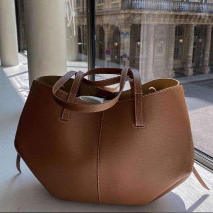 Women's Leather Tote Bag | Spacious Structured Everyday Handbag