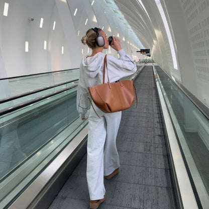 Women's Leather Tote Bag | Spacious Structured Everyday Handbag