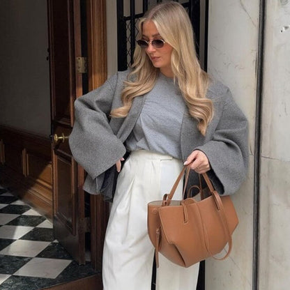 Women's Leather Tote Bag | Spacious Structured Everyday Handbag