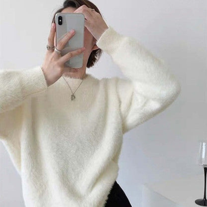Women's Oversized Cashmere Sweater Lightweight Cozy Comfort 9