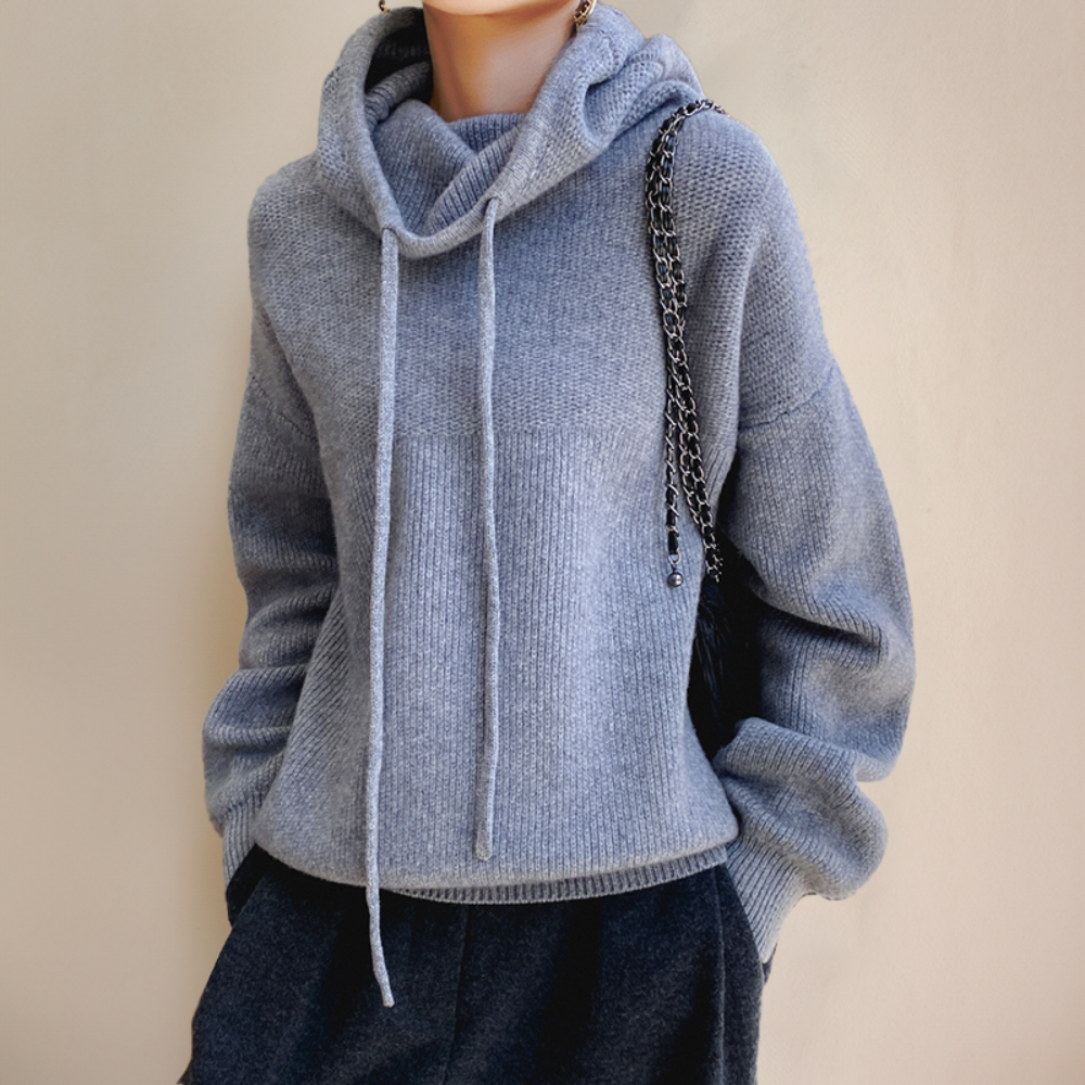 Women's Oversized Knit Hoodie Soft Stylish Casual Wear 4