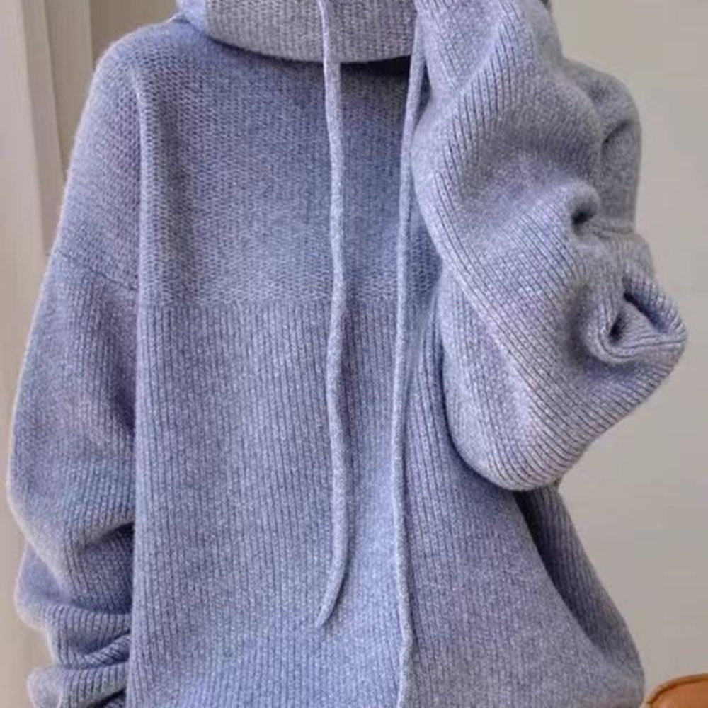 Women's Oversized Knit Hoodie Soft Stylish Casual Wear 6