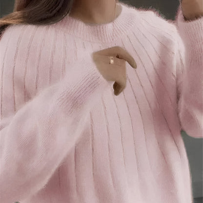 Women’s Oversized Knit Jumper | Long Sleeve Crew Neck