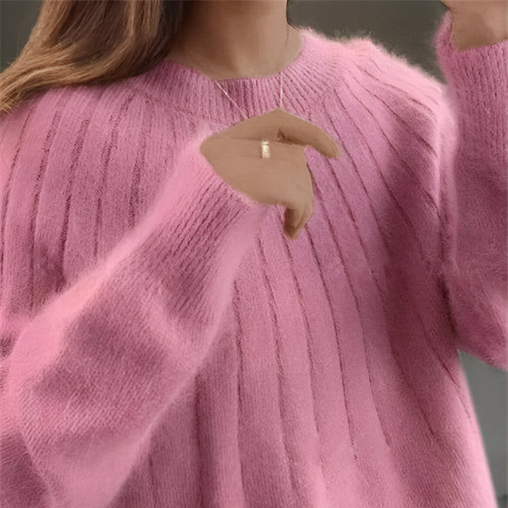 Women’s Oversized Knit Jumper | Long Sleeve Crew Neck