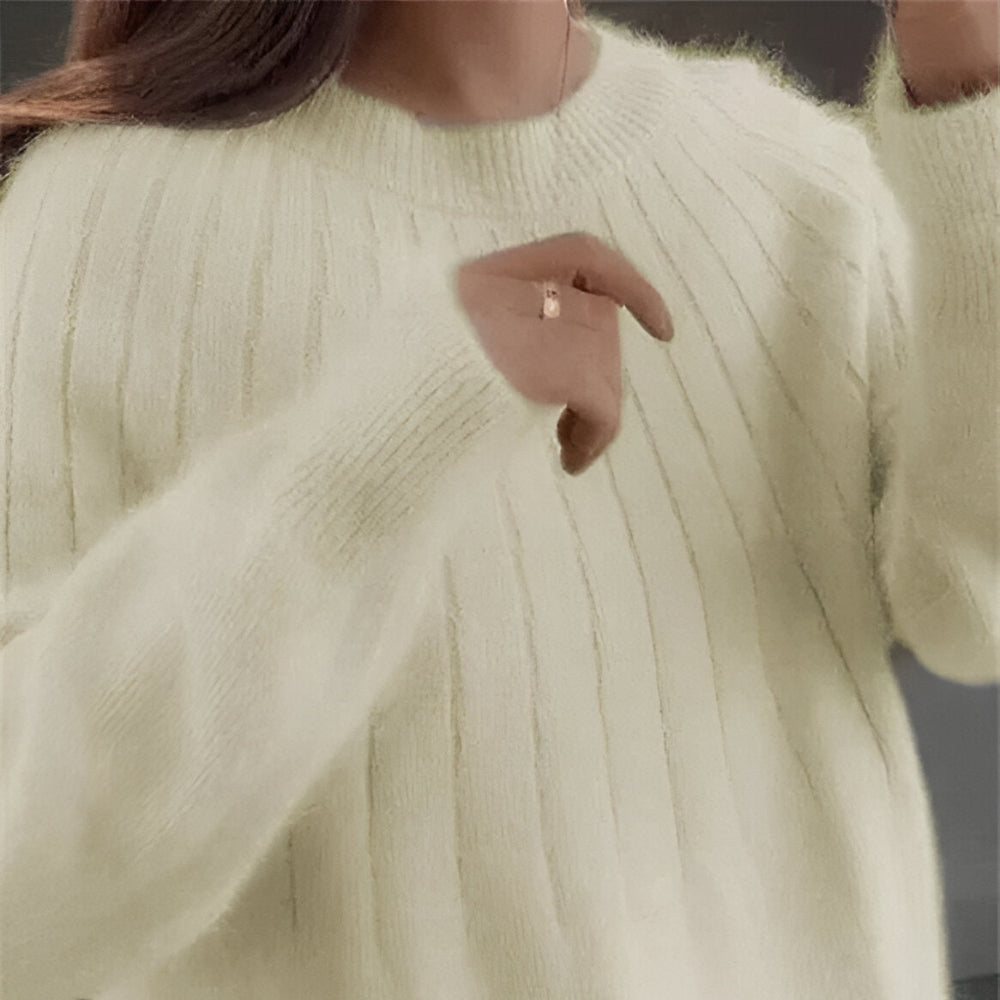 Women’s Oversized Knit Jumper | Long Sleeve Crew Neck