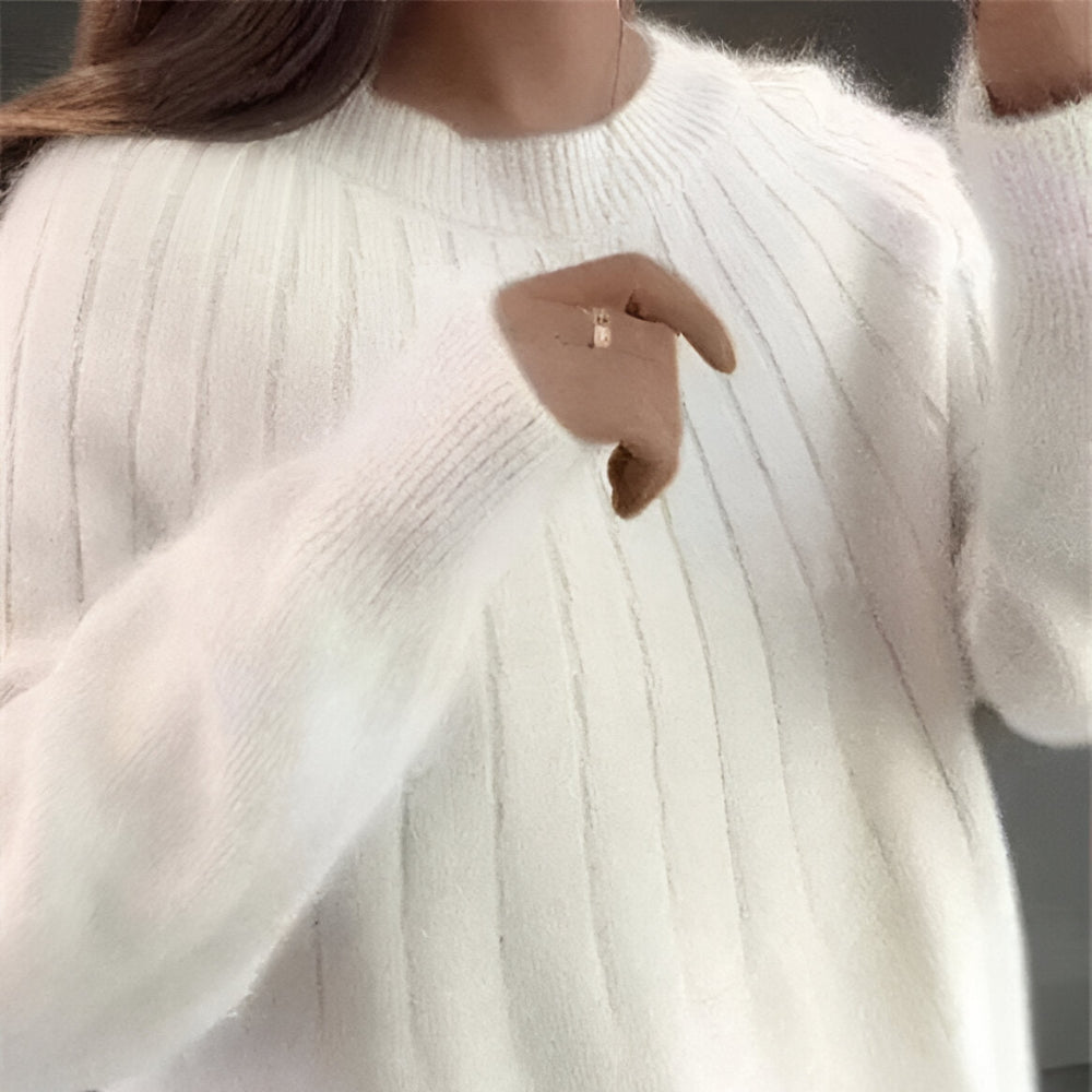 Women’s Oversized Knit Jumper | Long Sleeve Crew Neck