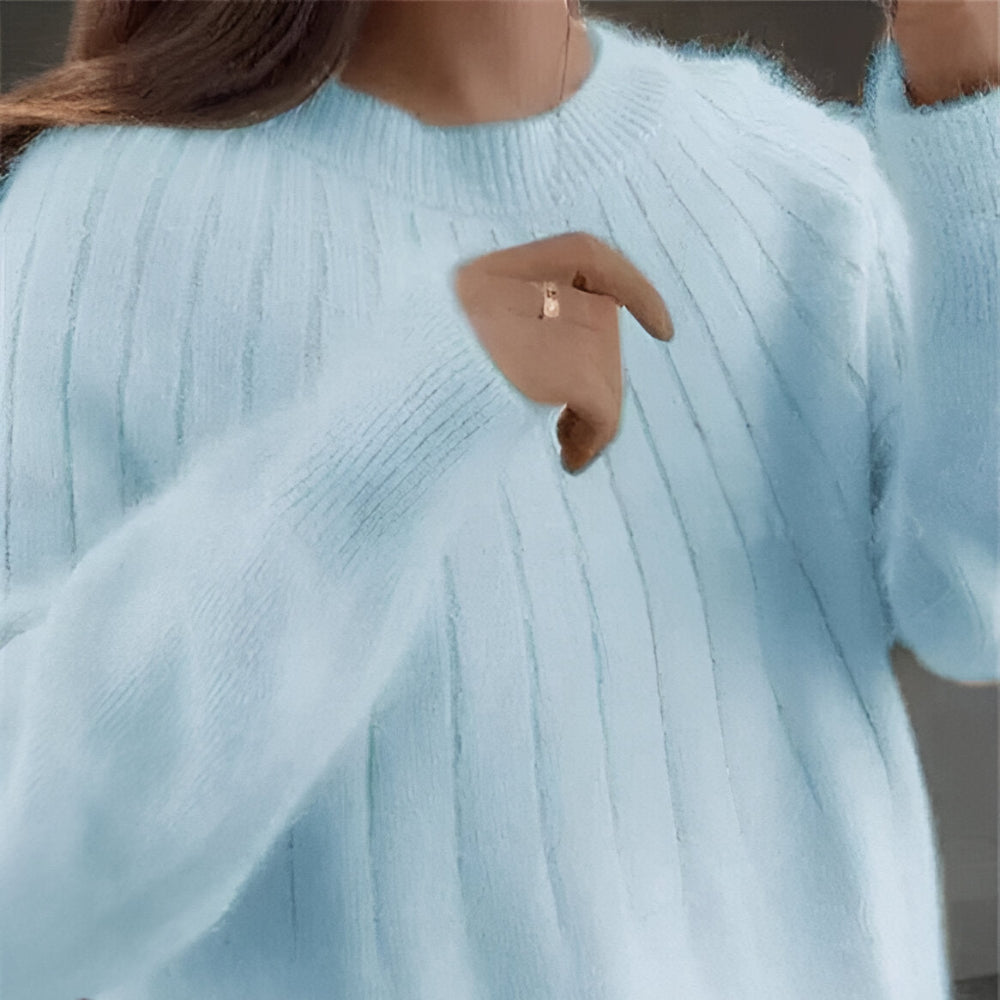 Women’s Oversized Knit Jumper | Long Sleeve Crew Neck