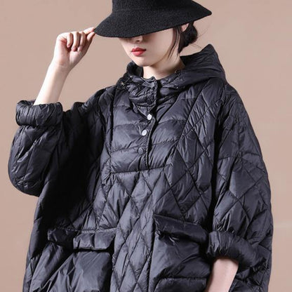 Women’s Oversized Puffer Jacket – Lightweight Hooded Winter Coat