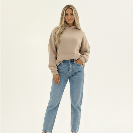 Women's Oversized Pullover Hoodie - Cozy Casual