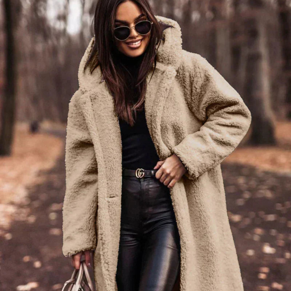 Women’s Oversized Teddy Coat | Long Warm Faux Fur
