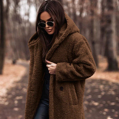 Women’s Oversized Teddy Coat | Long Warm Faux Fur