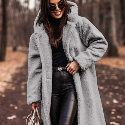 Women’s Oversized Teddy Coat | Long Warm Faux Fur