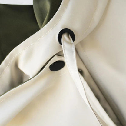 Women's Oversized Utility Jacket - Hooded Button Front