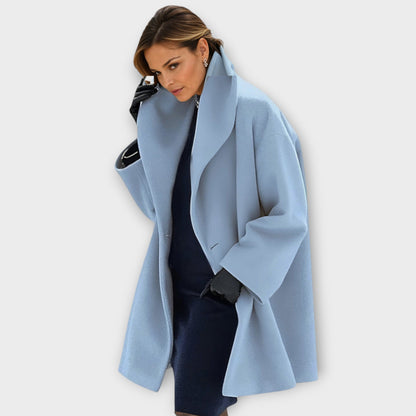 Women's Oversized Wool Jacket - Long Winter Wrap Style
