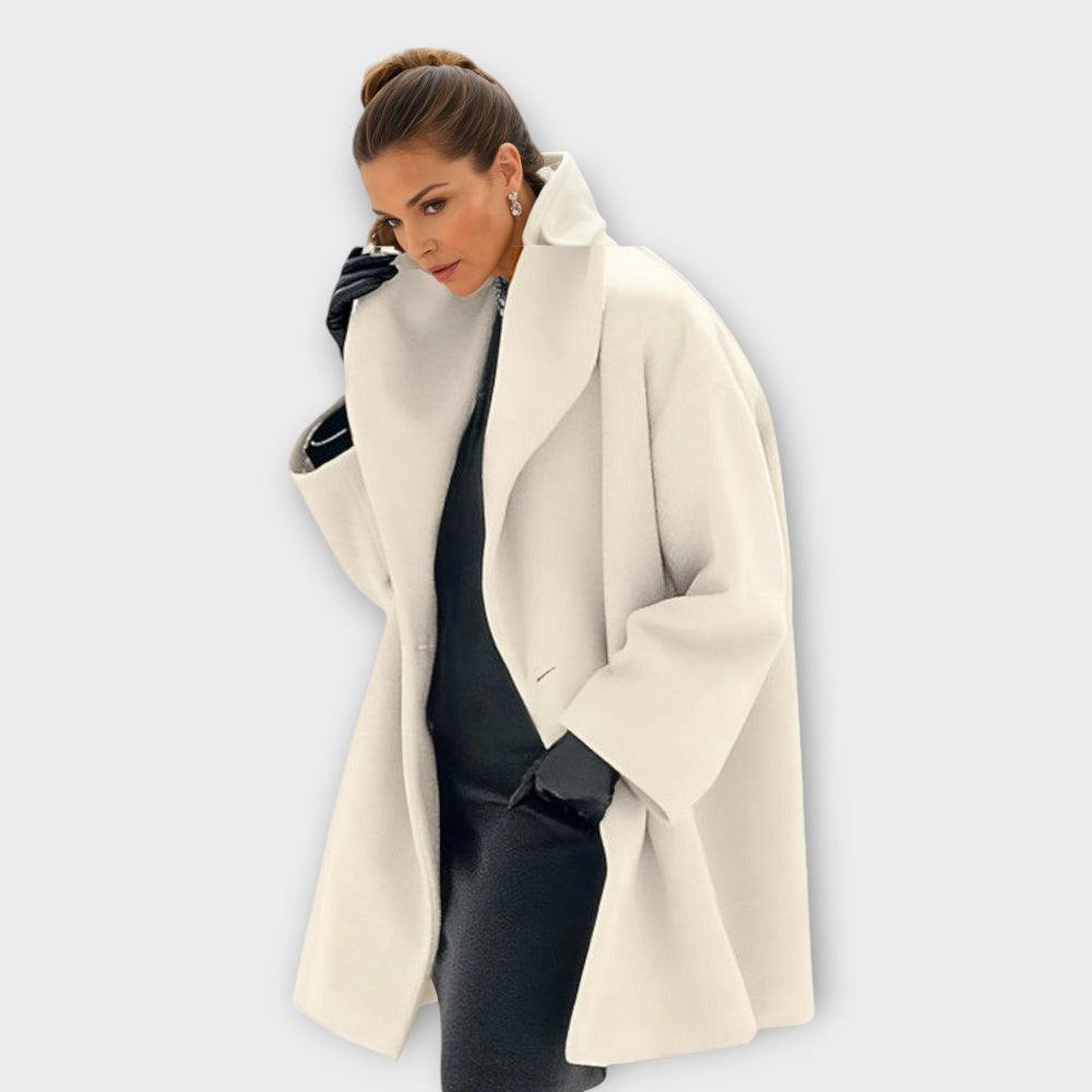 Women's Oversized Wool Jacket - Long Winter Wrap Style