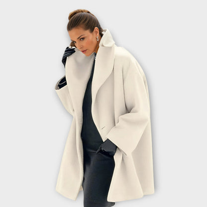Women's Oversized Wool Jacket - Long Winter Wrap Style