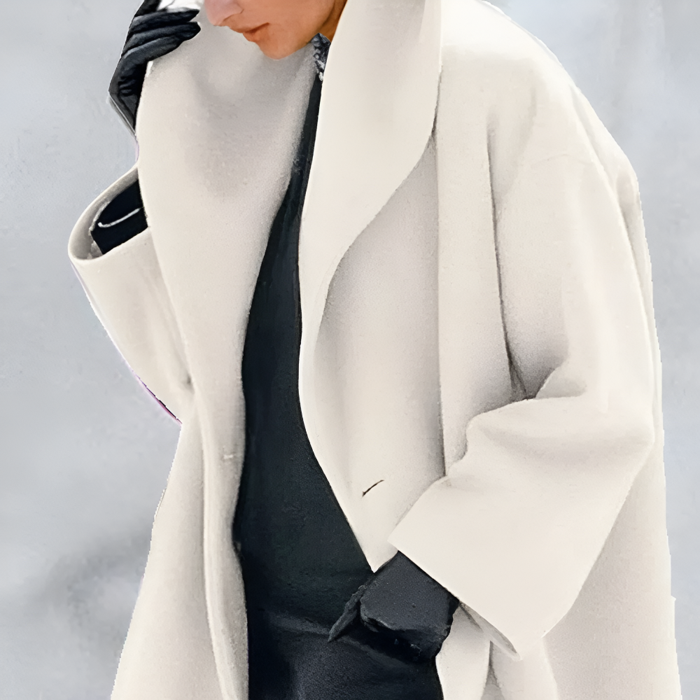 Women's Oversized Wool Jacket - Long Winter Wrap Style