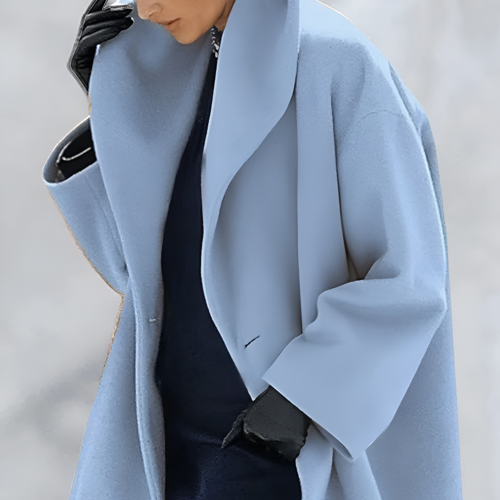 Women's Oversized Wool Jacket - Long Winter Wrap Style