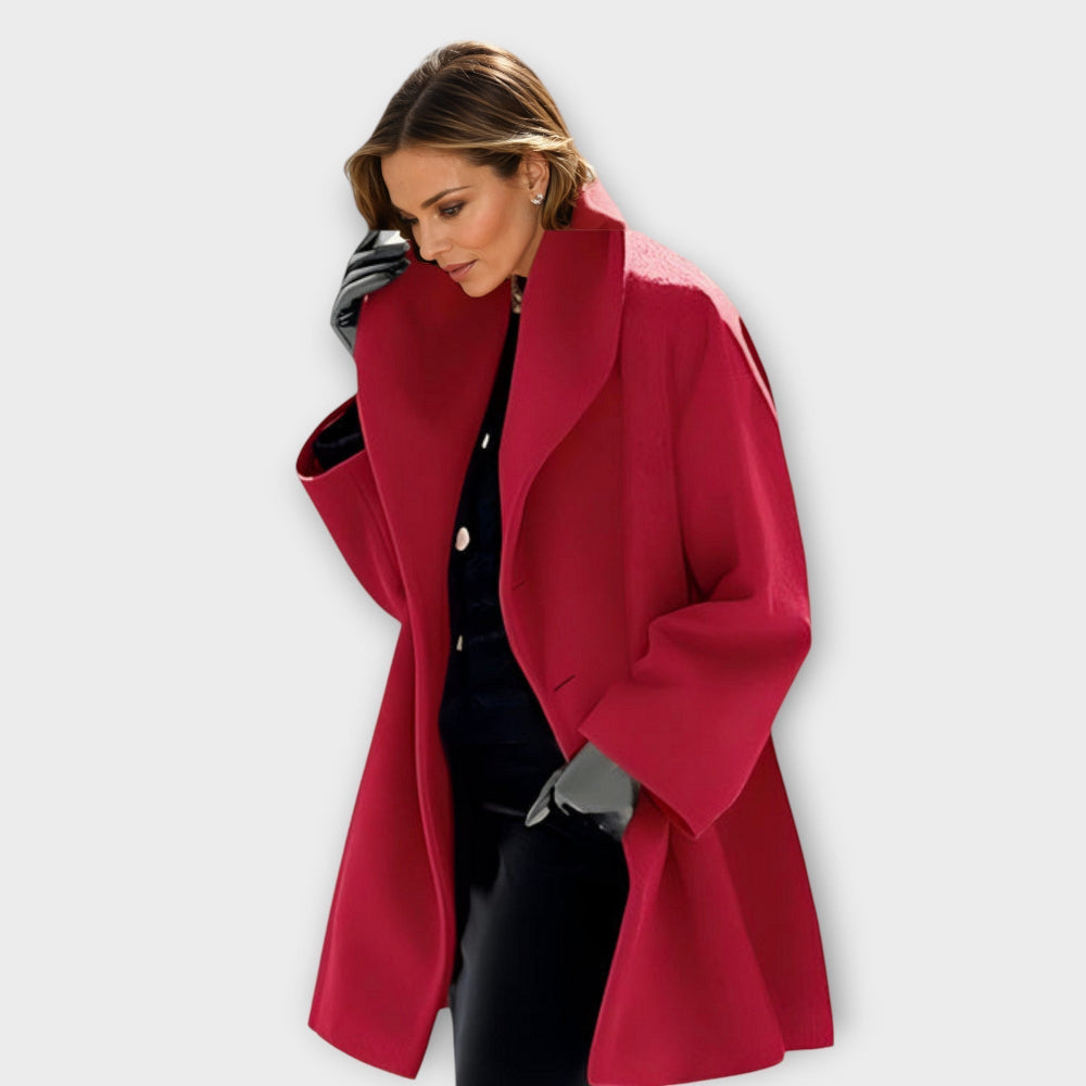 Women's Oversized Wool Jacket - Long Winter Wrap Style