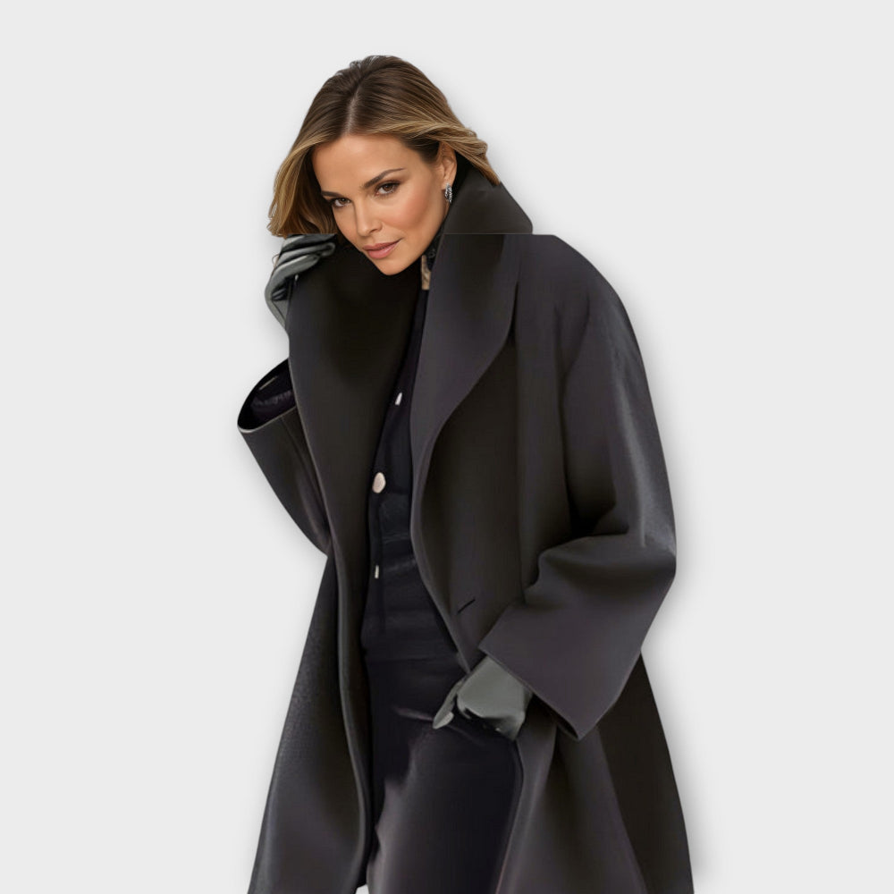Women's Oversized Wool Jacket - Long Winter Wrap Style