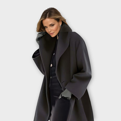 Women's Oversized Wool Jacket - Long Winter Wrap Style