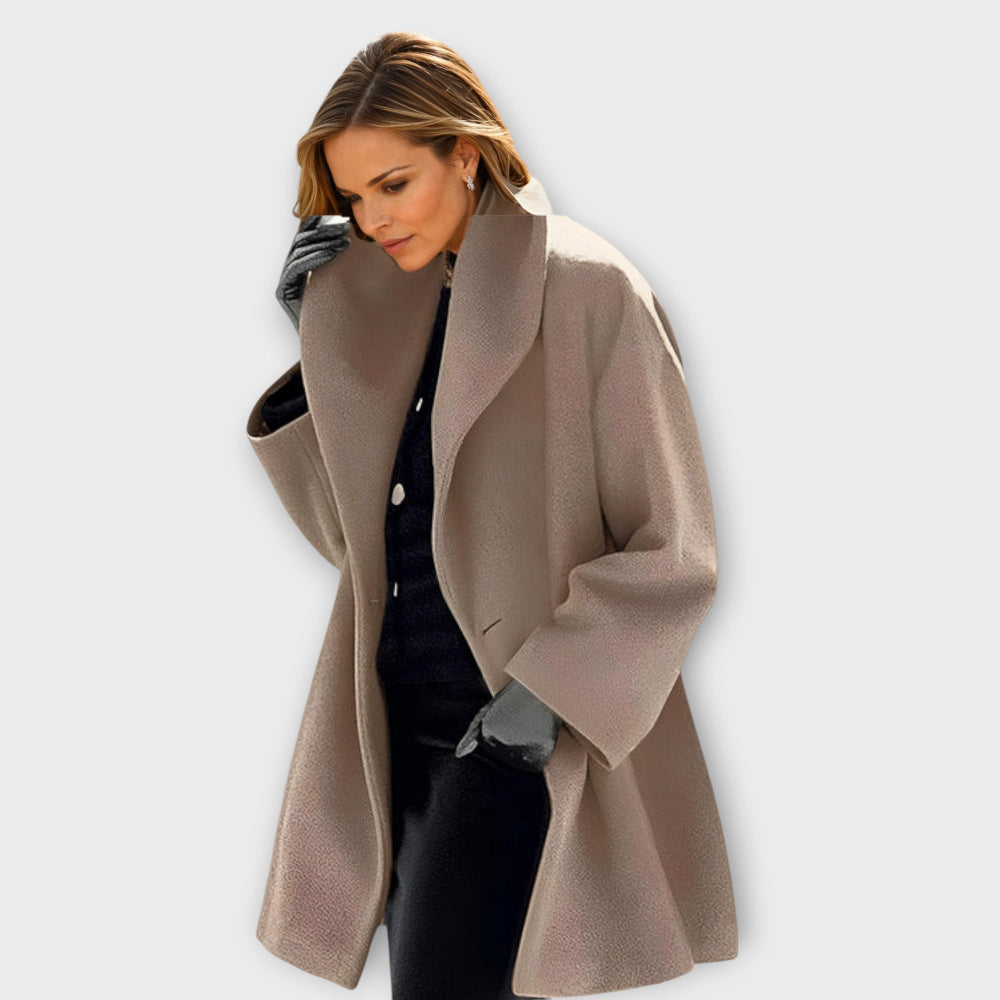 Women's Oversized Wool Jacket - Long Winter Wrap Style