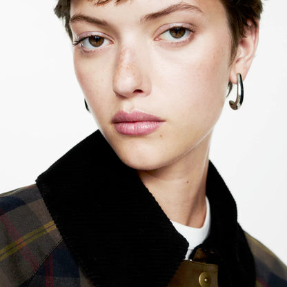 Women's Plaid Chore Coat Jacket - Oversized Button Front