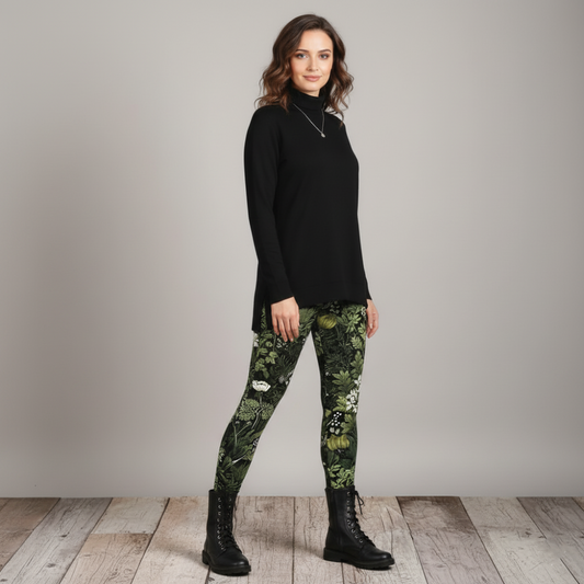 Women's Printed High Waisted Leggings - Full Length Gymwear