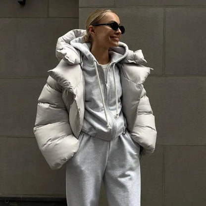 Women's Puffer Jacket Stylish Waterproof Oversized Winter Coat 2