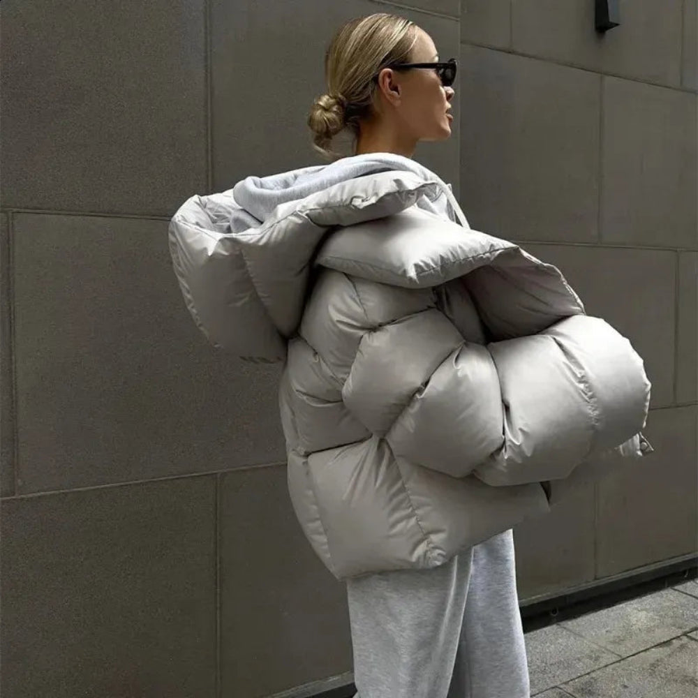 Women's Puffer Jacket Stylish Waterproof Oversized Winter Coat 3