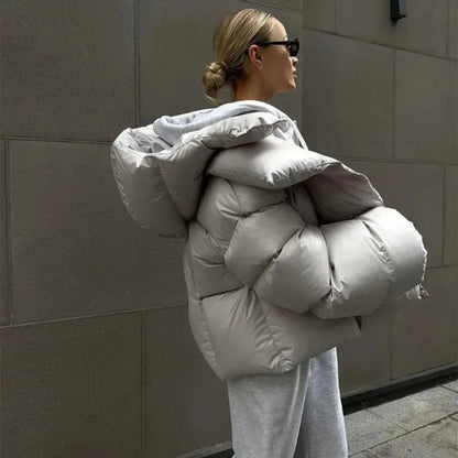 Women's Puffer Jacket Stylish Waterproof Oversized Winter Coat 3