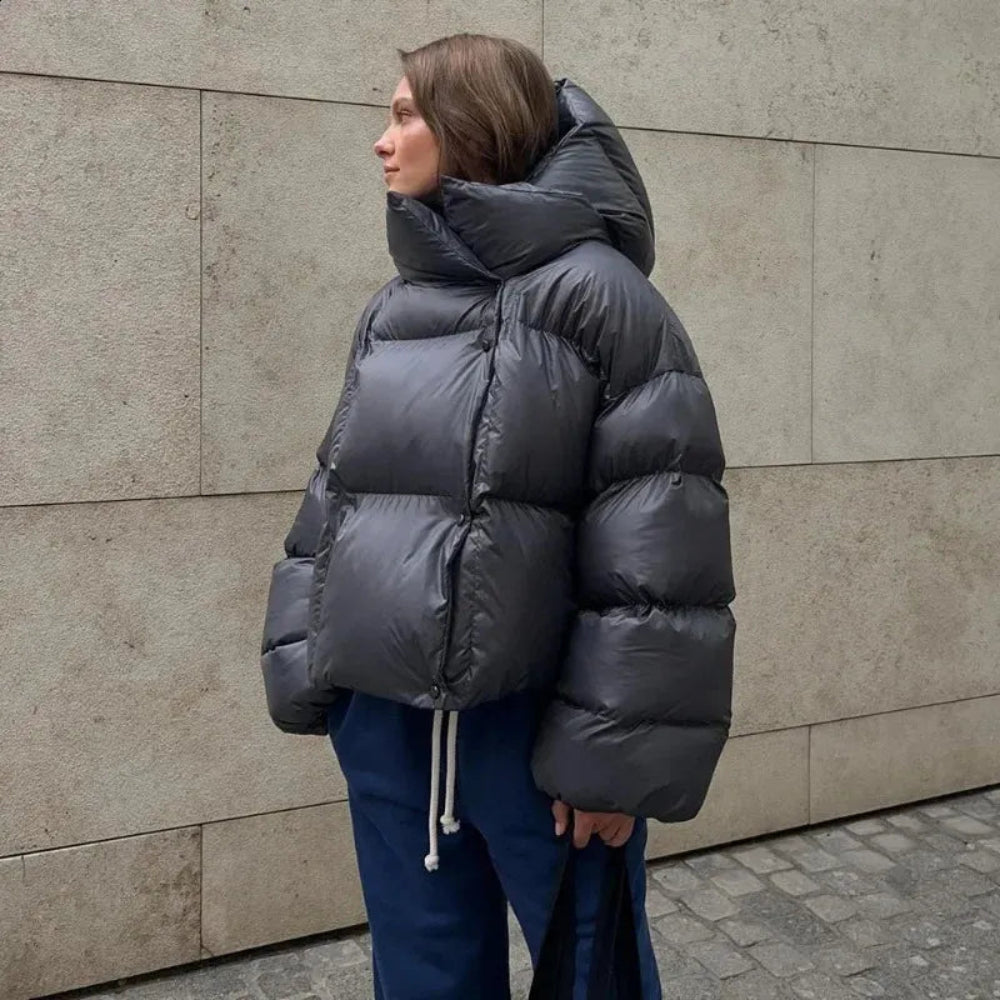 Women's Puffer Jacket Stylish Waterproof Oversized Winter Coat 6