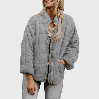 Women’s Quilted Oversized Jacket - Warm Casual