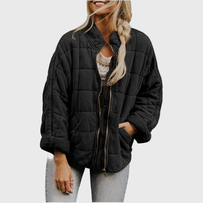 Women’s Quilted Oversized Jacket - Warm Casual