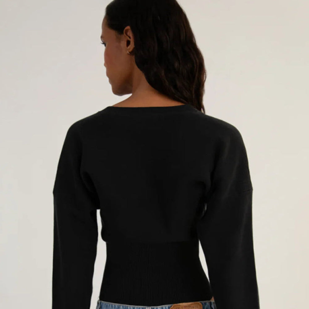 Women's Ribbed Knit Button Cardigan - Fitted Long Sleeve Top