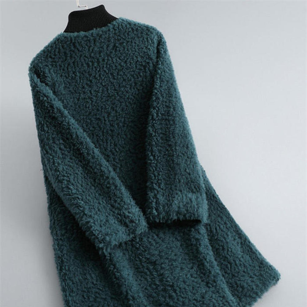 Women's Shearling Fur Coat Soft Chic Tailored Warmth 4