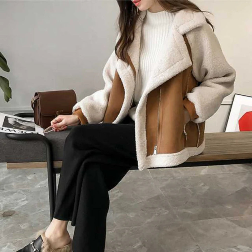 Women’s Sherpa Jacket - Oversized Cozy Winter Outerwear