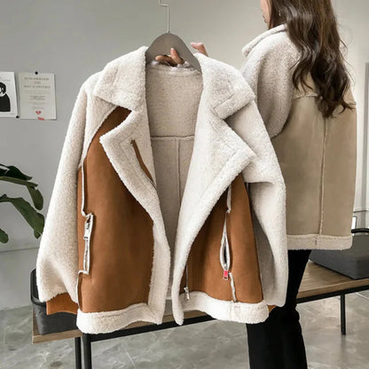 Women’s Sherpa Jacket - Oversized Cozy Winter Outerwear
