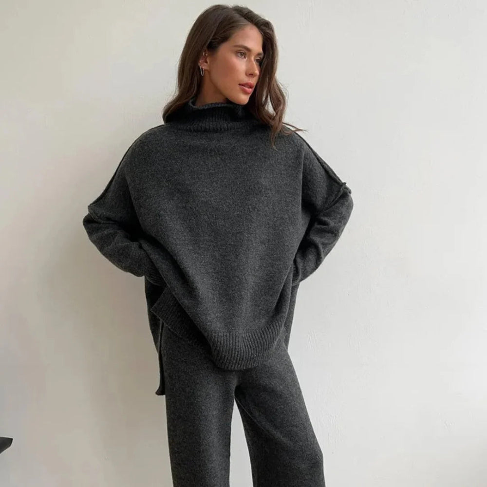 Women's Sweater Cozy Knit Turtleneck Set 7